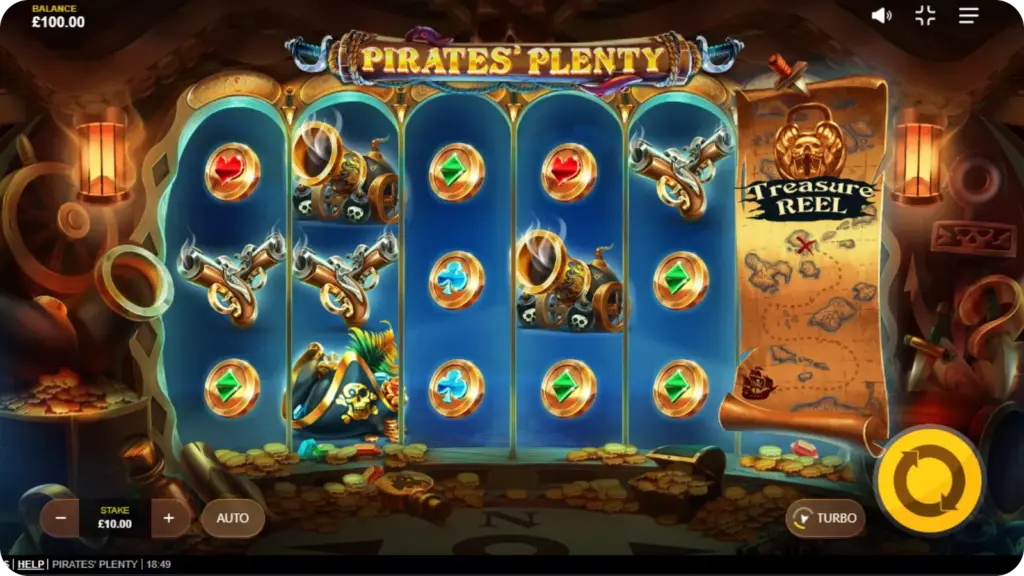 Pirates Plenty slot visual design and pirate theme